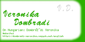 veronika dombradi business card